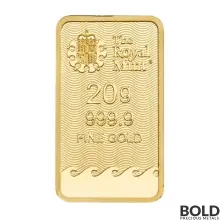 Gold 20 Gram Royal Mint Britannia Bar