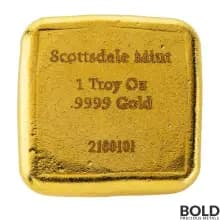 Gold Cast Bar Scottsdale Lion - 1 oz