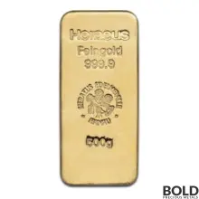 Gold 500 Gram Argor-Heraeus Cast Bar
