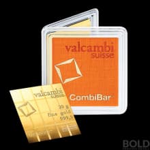 Gold 20 Gram Bar Valcambi Combi - 20x1 gram