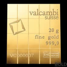 Gold 20 Gram Bar Valcambi Combi - 20x1 gram