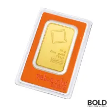 Valcambi Gold 50 Gram Mint Bar