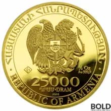2024 1/2 oz Armenia Noah's Ark Gold Coin (BU)