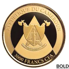 2022 Gold 1 oz Cameroon Cheetah BU