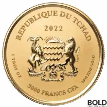 2022 Gold 1 oz Chad Scorpion Proof Coin