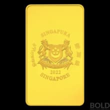 2022 Singapore Year of Tiger .9999 Gold 1 gm BU Coin