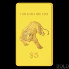 2022 Singapore Year of Tiger .9999 Gold 1 gm BU Coin