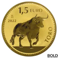 2022 Gold 1 oz Spanish Toro Reverse Proof Coin