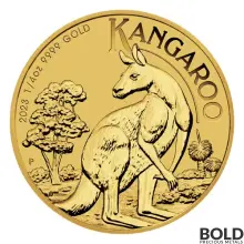 2023 Gold Perth Kangaroo 1/4 oz BU