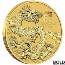2024 1 oz Perth Lunar Year of the Dragon Gold Coin (BU)