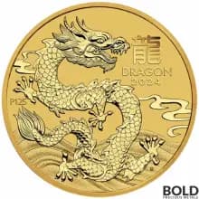 2024 1/4 oz Perth Lunar Year of the Dragon Gold Coin (BU)