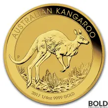 2017 Gold Australian Perth Kangaroo - 1/4 oz