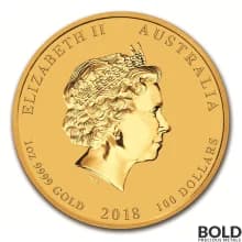 2018 Gold Australia Lunar Dog - 1 oz
