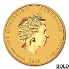 2018 Gold Australia Lunar Dog - 1/20 oz