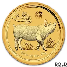 2019 Gold 1/10 oz Australia Perth Lunar Pig