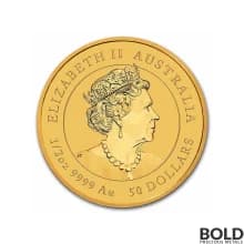2022 Australia Perth Lunar Year of the Tiger 1/2 oz Gold BU