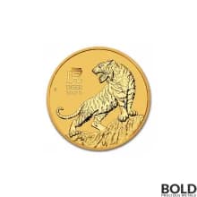 2022 Australia Perth Lunar Year of the Tiger 1/10 oz Gold BU