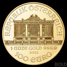 2022 Austria Philharmonic 1 oz Gold BU