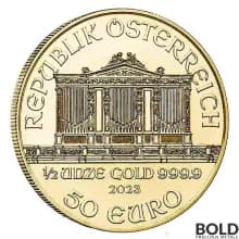 2023 Gold 1/2 oz Austria Philharmonic BU