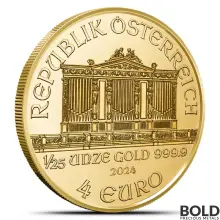 2024 1/25 oz Austrian Philharmonic Gold Coin (BU)