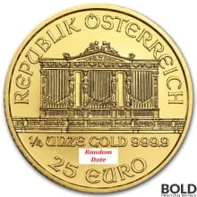 1/4 oz Austrian Philharmonic Gold Coin (Random)