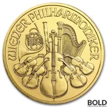 1/4 oz Austrian Philharmonic Gold Coin (Random)