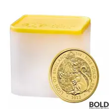 2022 Britain Tudor's Beasts Lion 1 oz Gold BU Coin