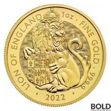 2022 Britain Tudor's Beasts Lion 1 oz Gold BU Coin