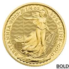 2023 Gold Royal Mint Britannia 1/4 oz BU - Queen
