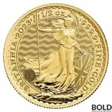 2023 Gold 1/2 oz British Royal Mint Britannia King Charles III BU