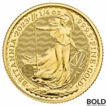 2023 Gold 1/4 oz British Royal Mint Britannia King Charles III BU