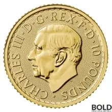 2023 Gold Royal Mint Britannia 1/10 oz BU - King