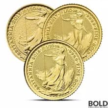 1Gold 1/10 oz British Royal Mint Britannia Random Coin (BU)