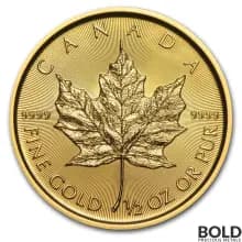 2015 Gold Canadian Maple Leaf - 1/2 oz