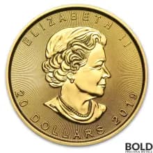 2019 Gold Canada Maple Leaf - 1/2 oz