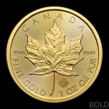 2021 Canada Maple Leaf 1 oz Gold BU