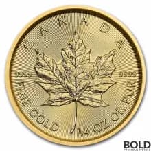 2022 Gold Canadian Maple Leaf - 1/4 oz