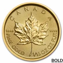 2022 Gold Canadian Maple Leaf - 1/10 oz