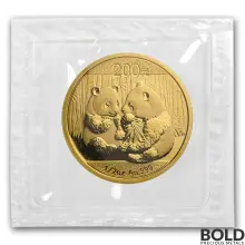 Gold China Panda *Random Date* - 1/2 oz