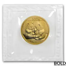 Gold China Panda *Random Date* - 1/4 oz