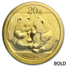 Gold China Panda *Random Date* - 1/20 oz