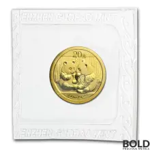 Gold China Panda *Random Date* - 1/20 oz