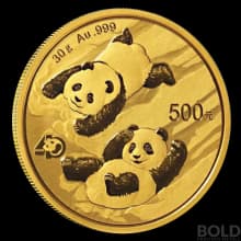 2022 China Panda 30 gram Gold BU