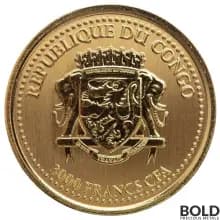 2023 Gold 1 oz Congo Gorilla BU Coin
