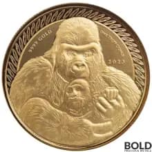 2023 Gold 1 oz Congo Gorilla BU Coin