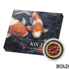 2023 Gold 1 oz Fiji Koi Fish Proof Coin (Colored)