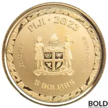 2023 Gold 1 oz Fiji Koi Fish Proof Coin (Colored)