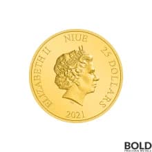 2021 Niue Lord Of The Rings Legolas 1/4 oz Gold Proof