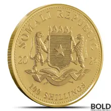 2024 1/10 oz Somalia Elephant Gold Coin (BU)