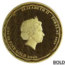 2022 Gold Tokelau Equilibrium: Yin Yang 1/10 oz Prooflike
